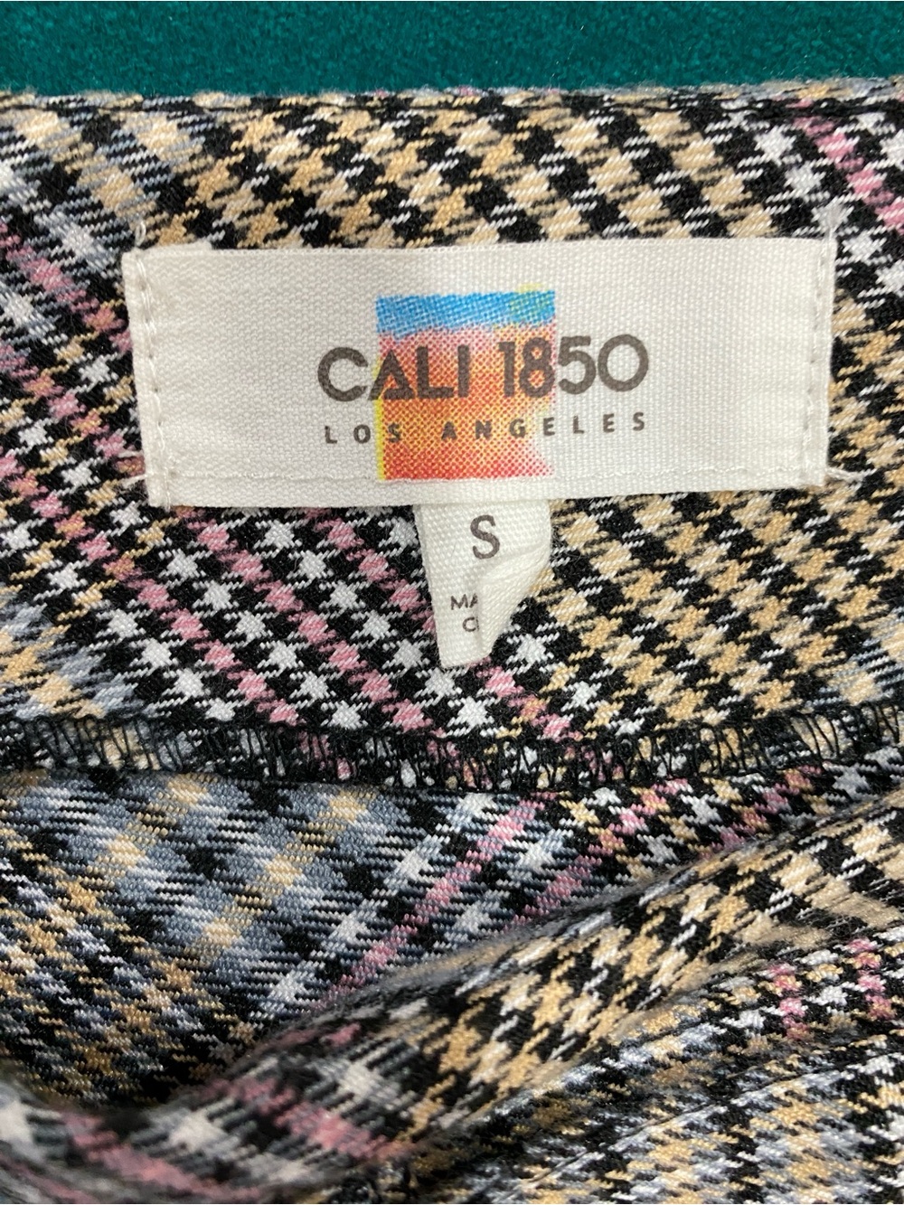 CALI 1850 Plaid Pleated Mini Skirt with Matching Belt - Multicolor - Picture 4 of 8